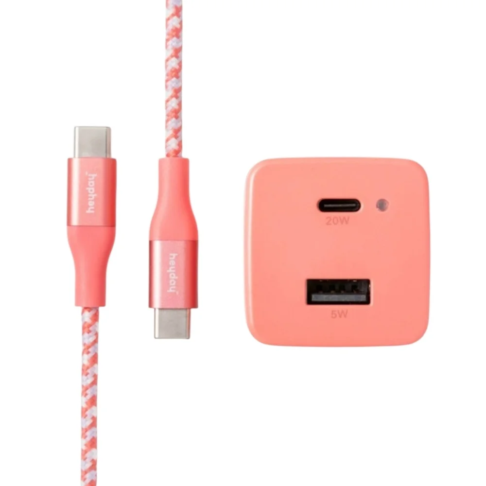 NEW Heyday Pink USB-C Home Charging Kit